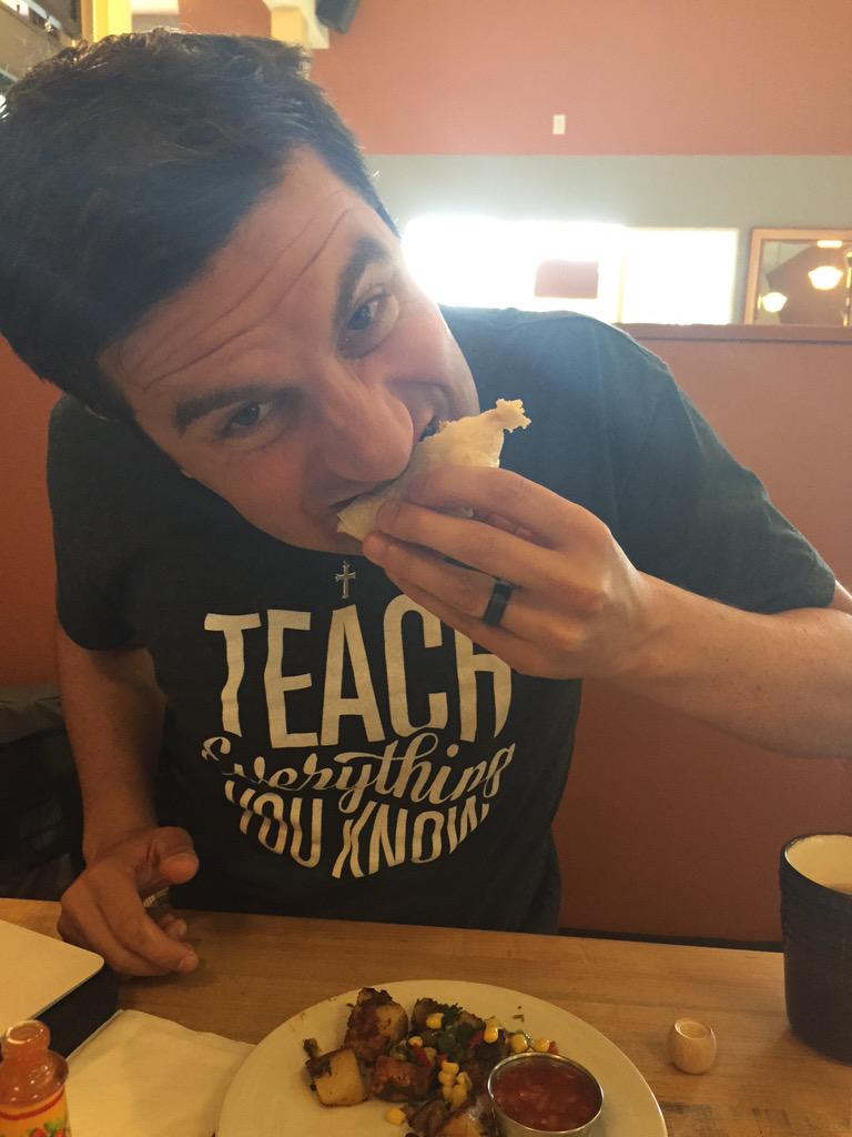 The always brilliant Mike Pacchione enjoying lunch.